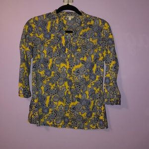 Navy blue/yellow blouse